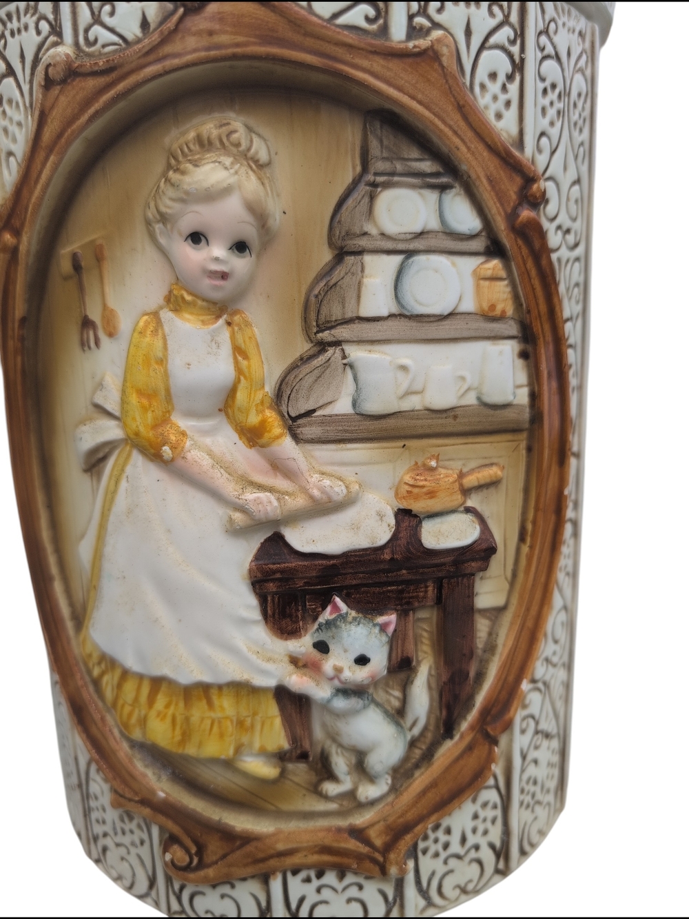 Canister Sear Roebuck 1978 Vintage Cookie Jar Decoration Cat Baker Japan - Picture 2 of 14